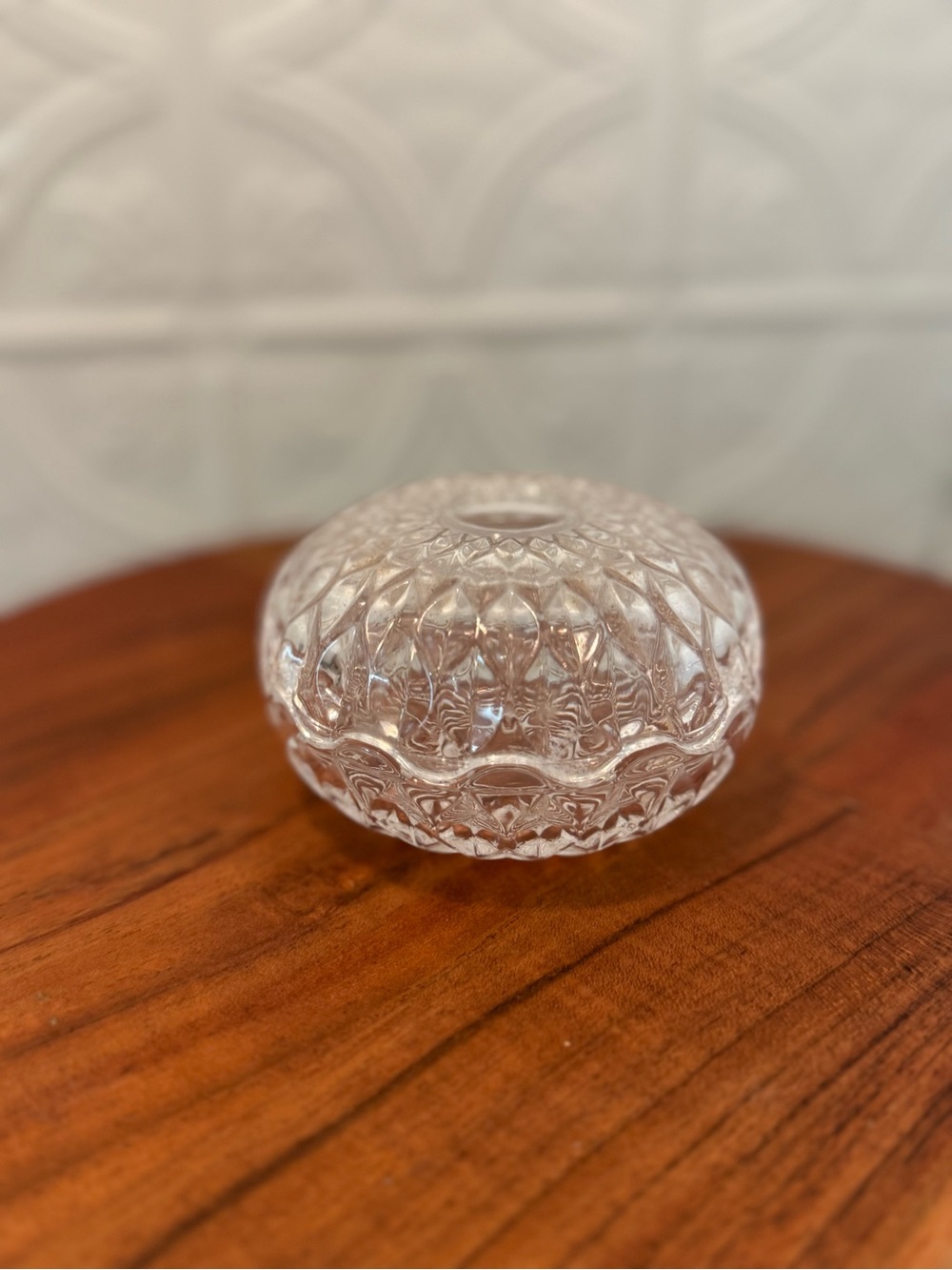 Clear Pressed Glass Trinket Dish